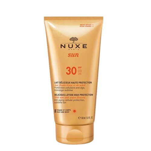 Nuxe sun delicious lotion SPF30 losjon za sončenje za telo in obraz 150 ml Slike