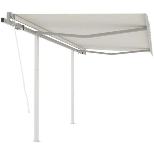  Automatska tenda na uvlačenje sa stupovima 3 5 x 2 5 m krem Cijene