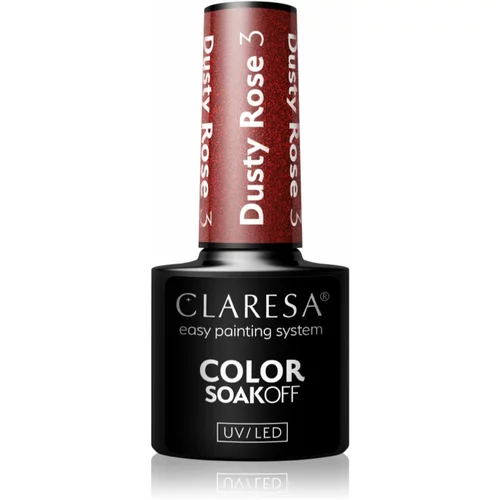 Claresa SoakOff UV/LED Color Dusty Rose gel lak za nokte nijansa 3 5 g