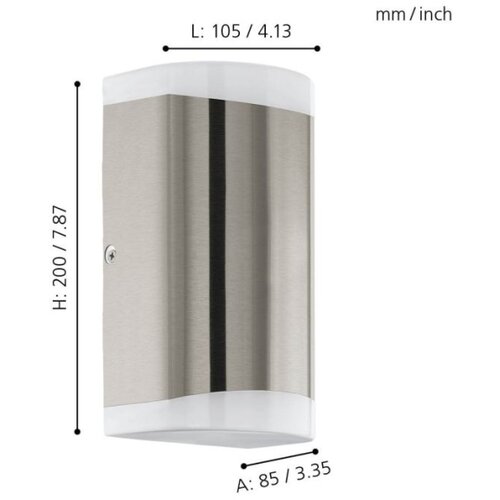Eglo 75543 - LED spolja&amp;scaron;nje zidno svetlo CARPINERA 2xGU10/4,6W/230V IP44 Slike
