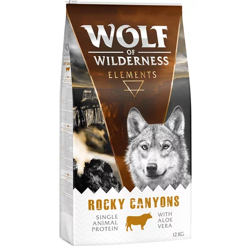 Wolf of Wilderness Ekonomično pakiranje "Elements" 2 x 12 kg - Rocky Canyons - govedina