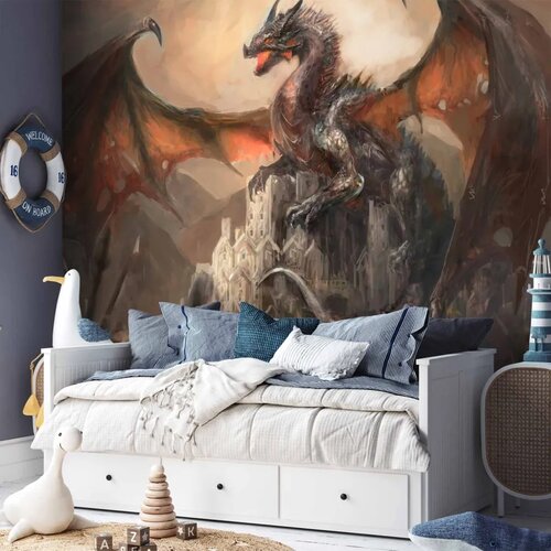  Foto tapeta - Dragon castle 200x140 Standard Slike