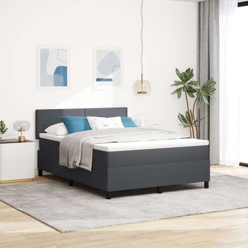  Postelja s box spring sistemom z vzmetnico Temnosiva 140x200 cm Žametna tkanina, (22081279) Cene