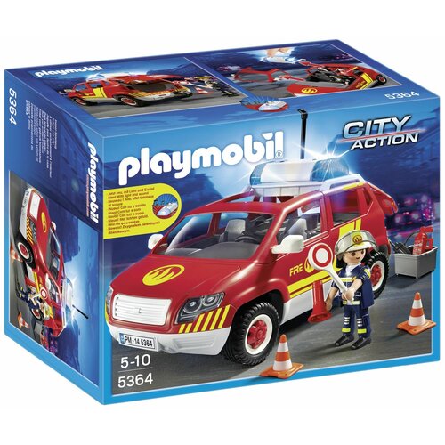 Playmobil city action - vatrogasci: šef i vozilo Slike