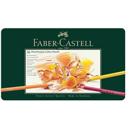 Faber-castell drvene bojice polychromos 1/36 110036 metalna kutija Slike