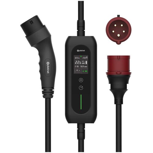  PPCW5M22 pametni EV električni polnilec, prenosni, 22kW, 32A, TYPE 2, 5m, 3-fazni, aplikacija Tuya Smart, WIFI, Bluetooth, za električna / hibridna vozila, LCD zaslon, +torba - - Bonajo Slike