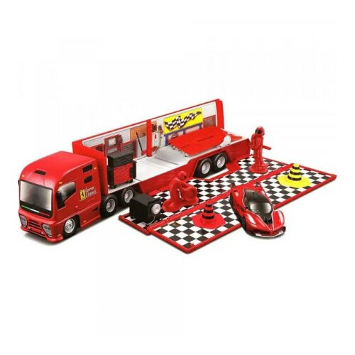 Burago ferrari racing hauler kamion set ( BU31202 ) Slike