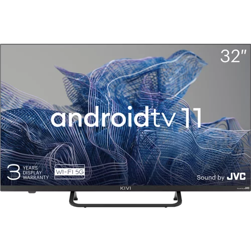  32', FHD, Android TV 11, Black, 1920x1080, 60 Hz, Sound by JVC, 2x8W, 27 kWh/1000h , BT5.1, HDMI ports 3, 24 months - 32F750NB