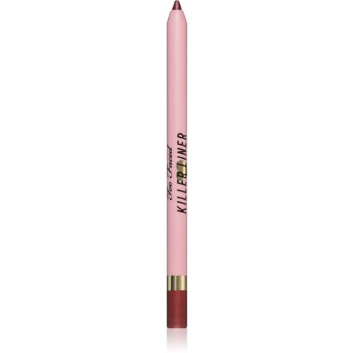Too Faced Killer Liner 36 Hour Waterproof Gel Eyeliner Pencil vodoodporni gel svinčnik za oči za dolgoobstojen učinek odtenek Metallic Burgundy 1,2 g Cene