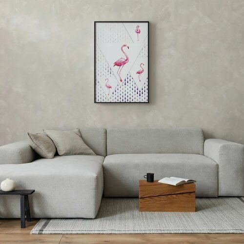  Plakat - Flamingo Family 60x90 Crni okvir Slike