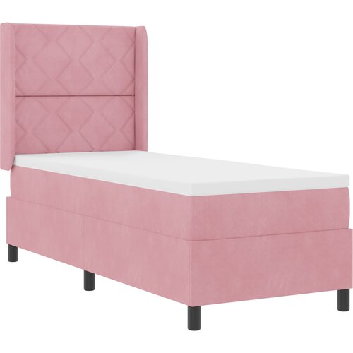VidaXL Postelja z vzmetnico Roza 80x200 cm Žamet, (22050607) Slike