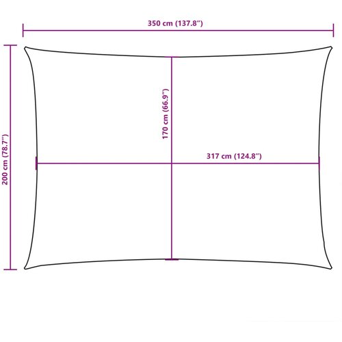  Jedro protiv sunca od tkanine pravokutno 2 x 3,5 m smeđe-sivo Slike