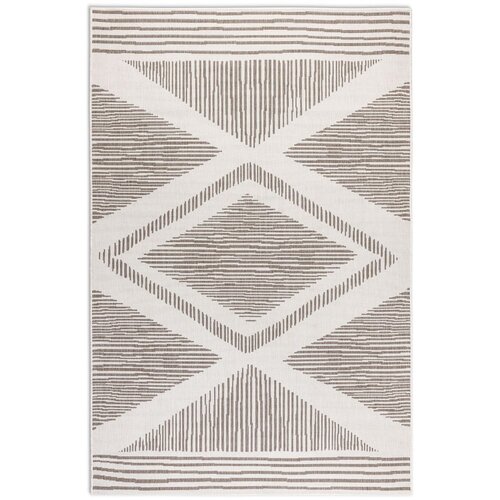 Elle Decoration Rjava/kremno bela zunanja preproga 160x230 cm Gemini &amp;ndash; Slike