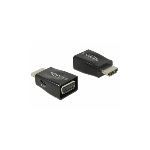 Delock 65902 HDMI / VGA adapter [1x mu&scaron;ki konektor HDMI - 1x 15-polni ženski konektor D-Sub] crna Cijene