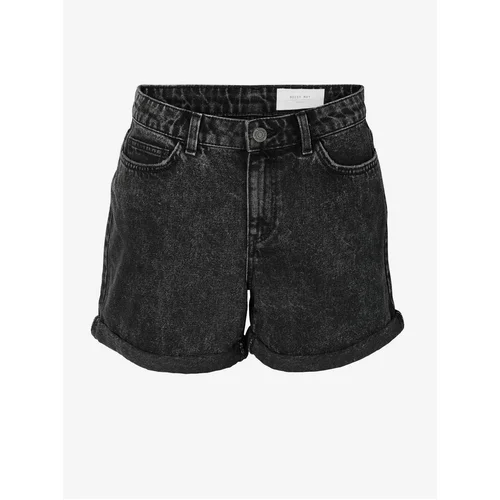 Noisy May Black denim shorts Smiley - Women