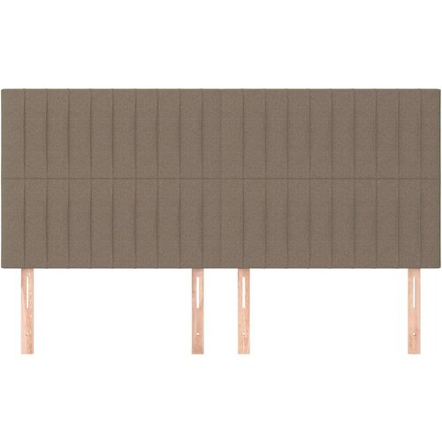  Uzglavlja 4 kom smeđesiva 80 x 5 x 78/88 cm od tkanine Slike