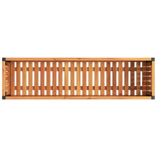  Vrtna sadilica 110 x 30 x 27,5 cm masivno drvo bagrema i čelik Slike