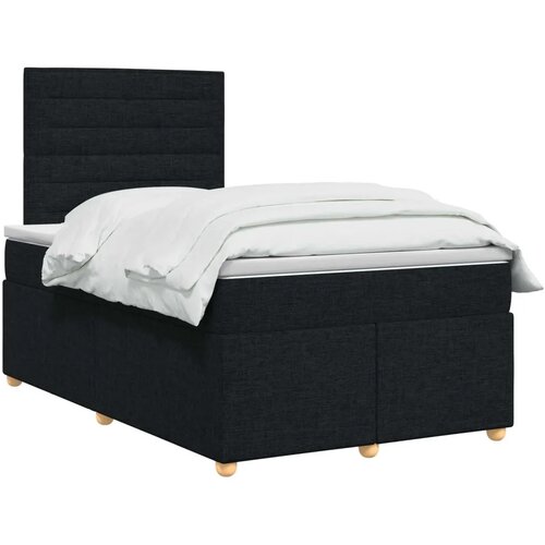  Boxspring krevet s madracem Crna 120 x 190 cm Tkanina - Crna 120 x 190 cm Dizajn linija Slike