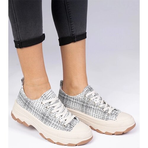 D/CEO marka niezdefiniowana Black and white classic high-soled sneakers Salsana Cene