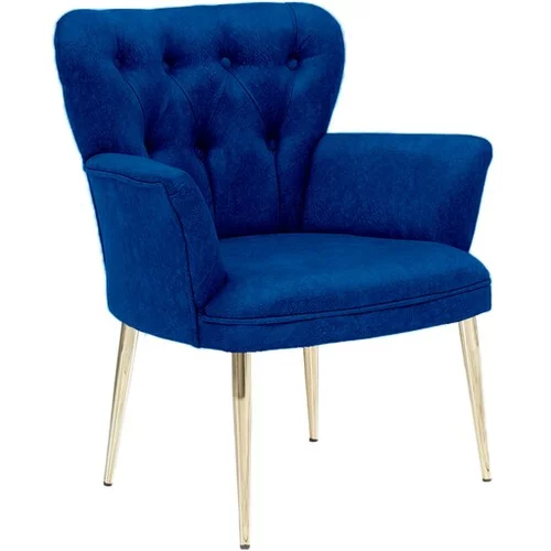 HANAH HOME Paris Gold Metal - Dark Blue fotelj, (20866224)