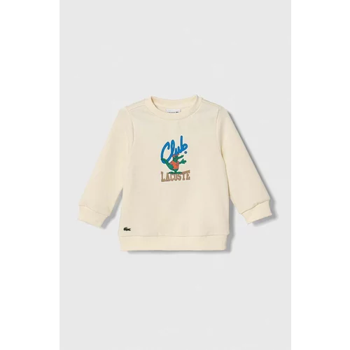 Lacoste Otroški pulover bež barva