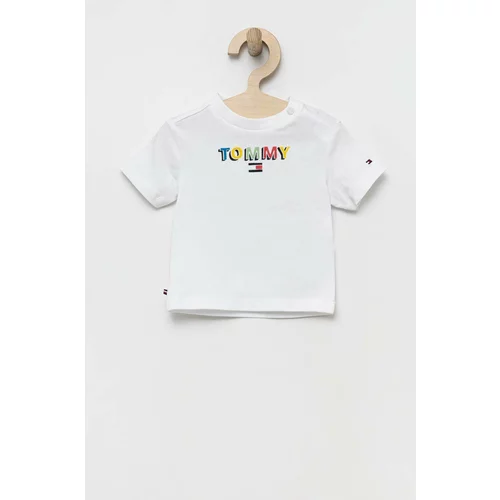 Tommy Hilfiger Kratka majica za dojenčka bela barva