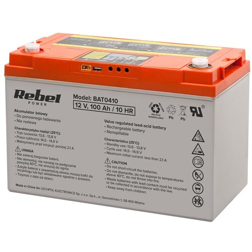 Rebel Deep Cycle Gel Battery With Display 12V 100Ah Cijene