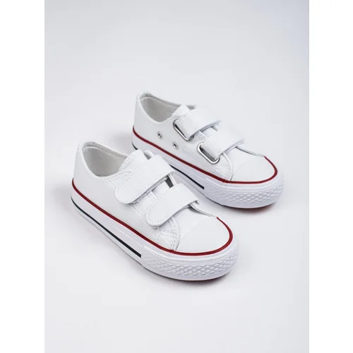 SHELOVET Children's white Velcro sneakers