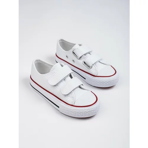 SHELOVET Children's white Velcro sneakers