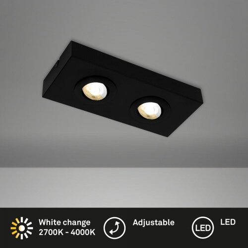 BRILONER 3996025 - LED spot svetiljka CTS 2xLED/4W/230V 2700/4000K crna Slike