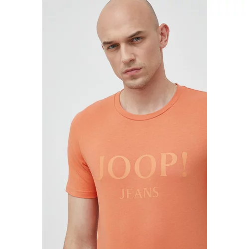 Joop! Pamučna majica boja: narančasta, s tiskom