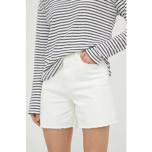 Tommy Hilfiger Traper kratke hlače za žene, boja: bijela, glatki materijal, visoki struk