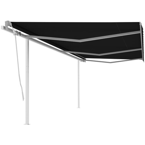  Ročno zložljiva tenda s stebrički 6x3 m antracitna Cene