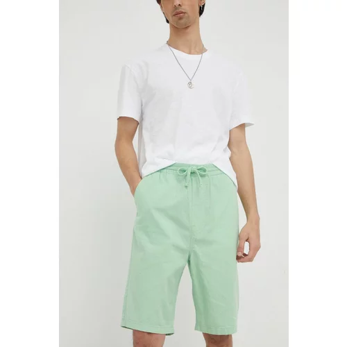 Lee Kratke hlače s dodatkom lana za muškarce, boja: zelena