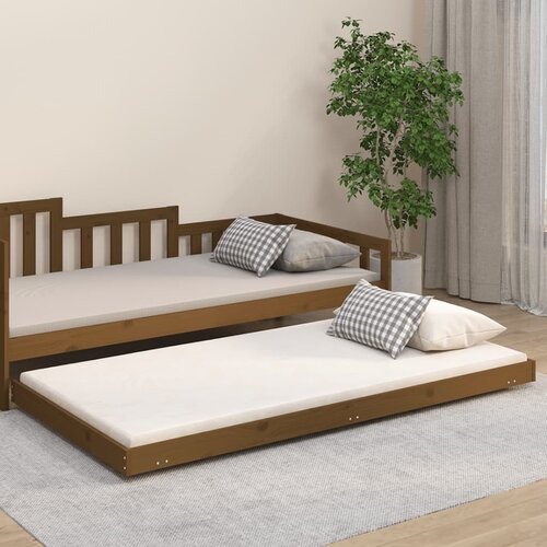 vidaXL Posteljni okvir medeno rjav 80x200 cm trdna borovina Cene