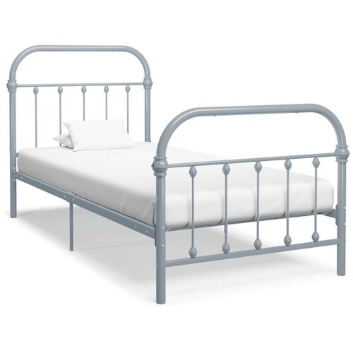  Za krevet sivi metalni 90 x 200 cm Slike