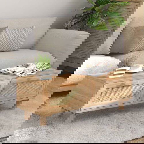 VidaXL Klubska mizica Rjavo 80x40x30 cm inženirski les trdna borovina Slike