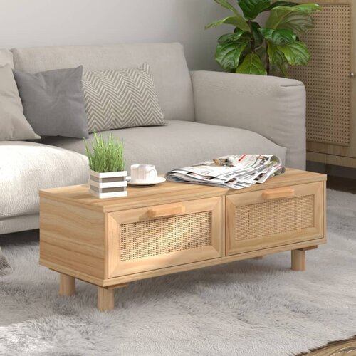 vidaXL Stolić za kavu smeđi 80x40x30 cm konstruirano drvo i borovina Cene