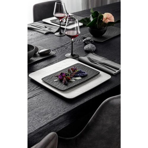 Villeroy Boch PLITVI KROŽNIK Manufacture Rock keramika 17/28 cm Slike