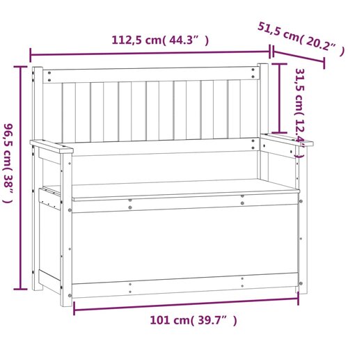  Klupa smeđa boja meda 112,5x51,5x96,5 cm od masivne borovine Slike