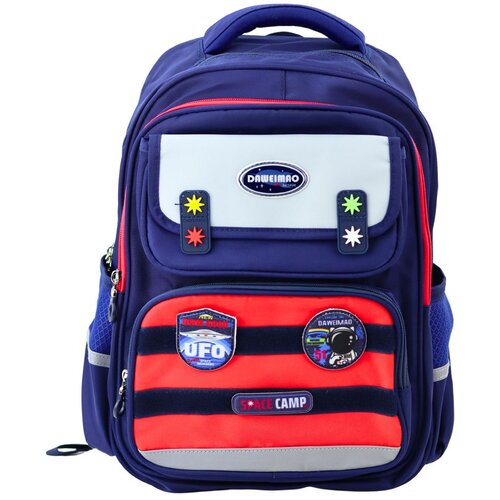  Dječji &amp;scaron;kolski ruksak s remenom za prsa, tamnoplavi, crveni, svemirski, 20 l, 38 cm Slike