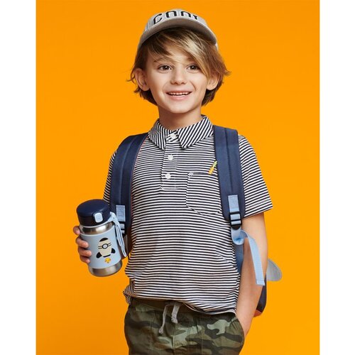 Skip Hop Spark Style Rocket steklenica za vodo iz nerjavnega jekla s slamico 12 m+ 350 ml Slike