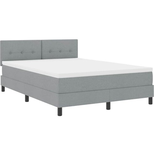  Krevet s opruga kutije Svjetlosiva 140 x 190 cm tkanina Slike