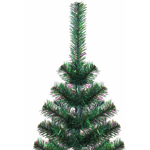  Umjetno predsvijetljeno božićno drvce Zelena 210 cm PVC i metal Slike