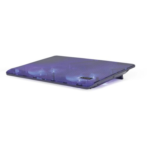 Gembird Notebook Cooling Stand 15,6in, 2x 12,5 cm Fan, LED Backlight, USB Passthrough, Black Slike