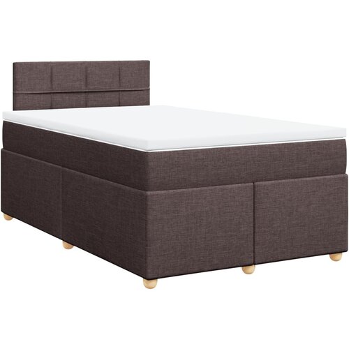 VidaXL Box spring postelja z vzmetnico temno rjav 120x200 cm blago, (21305370) Slike