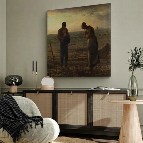  Slika - Jean-Fran&amp;ccedil;ois Millet &amp;ndash; The Angelus 60x60 Premium Print Slike