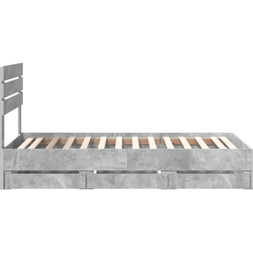  Krevetna konstrukcija s ladicama Betonski sivi 90 x 200 cm Siva 206 x 93 x 100 cm Slike