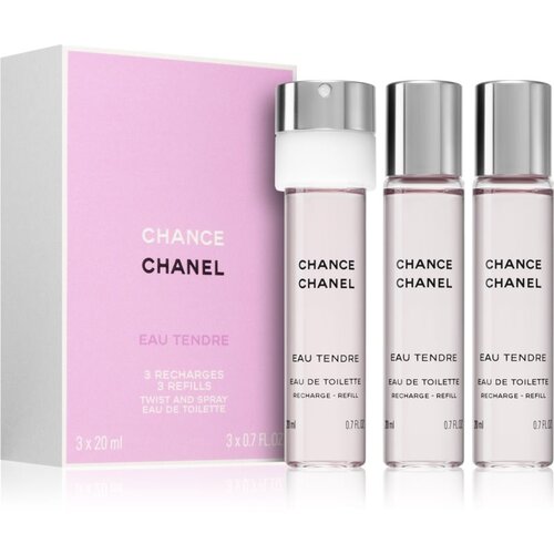 Chanel Chance Eau Tendre 3x 20 ml toaletna voda polnilo 20 ml za ženske Cene