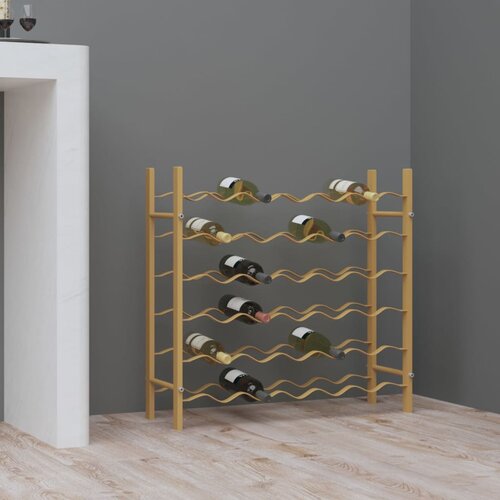 vidaXL Stalak za vino za 36 boca zlatni metalni Cijene